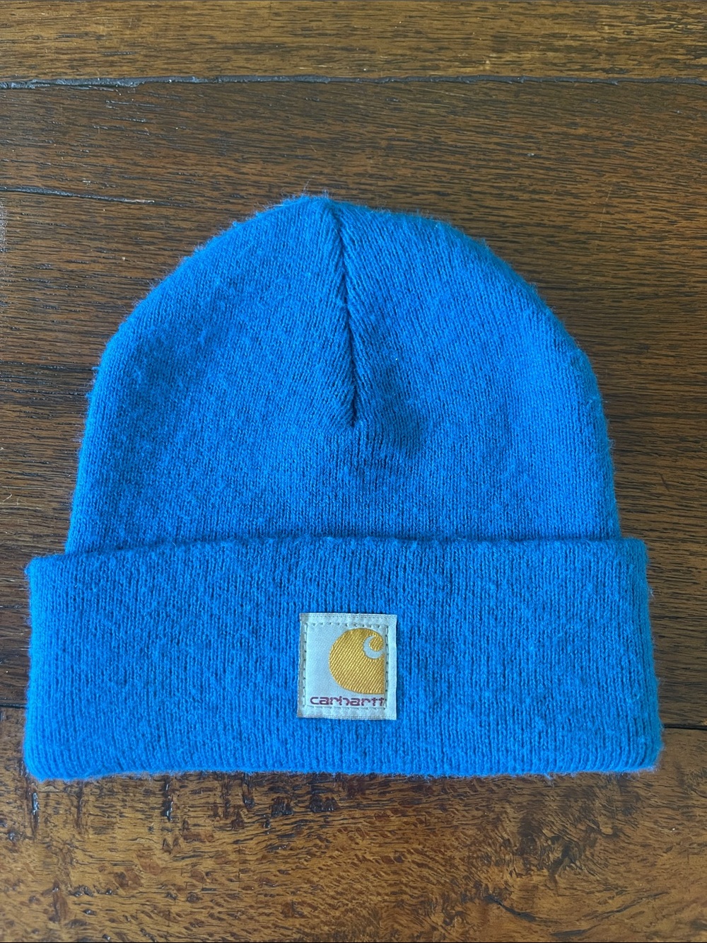 Carhartt Bright Blue Cuffed Beanie with Logo Patch